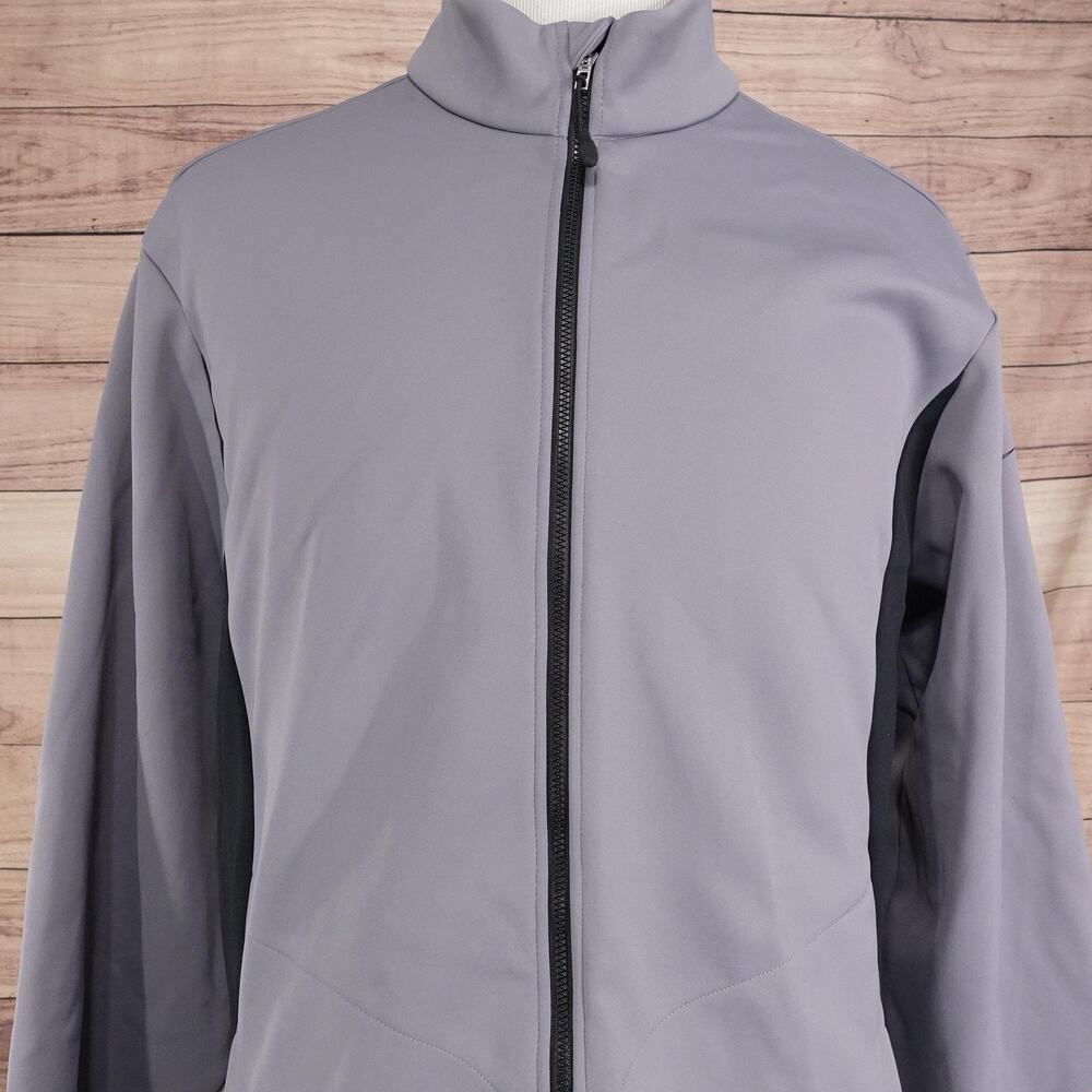 Nike Golf Jacket Mens XL‎ Gray Therma-Fit Full Zip Softshell Track Performance
